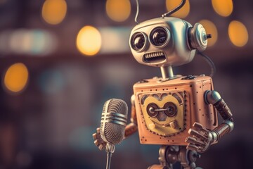 Robot singer. Generate Ai