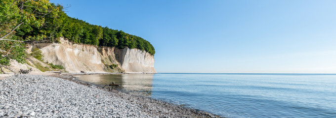 Wall Mural - chalk cliff panorama along the baltic sea, rügen (ruegen) island, mecklenburg-vorpommern, germany