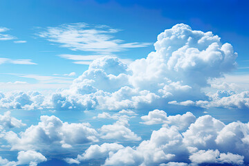 Wall Mural - Blue sky and white clouds background