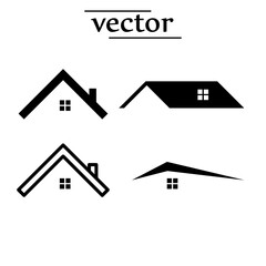 Roof Icon set vector illustration on white background..eps