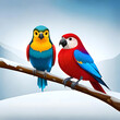 Colorful Bird design incredibly detailed, sharpen details highly realistic professional photography lighti