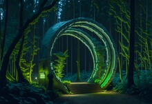 Photo Of A Serene Green Tunnel Amidst The Lush Forest