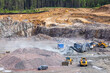 Open-pit mining with a crushing plant