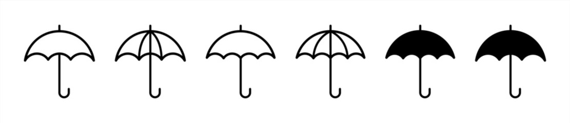 Poster - Umbrella simple icon set. Umbrella. Vector illustration 10 eps.