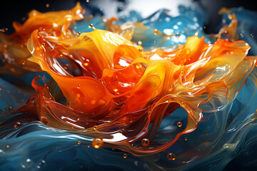Poster - The abstract style adds depth and intensity to the depiction, capturing the devastating impact of a nuclear incident and raising awareness about.  Generative AI technology.