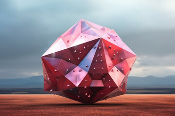 Poster - a pentagon shape, characterized by five straight sides and five angles, often associated with streng