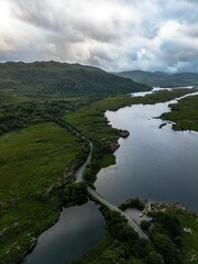 Wall Mural - Aerial view of the Killarney national park in Ireland