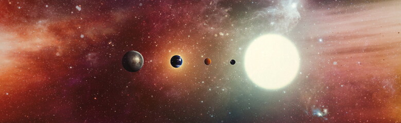 Wall Mural - mystical beautiful space. unforgettable diverse space background , spiral galaxy in deep space. elem