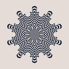 Poster - Symmetrical composition of wavy lines. Abstract element for design. Vector illustration. Modern graphic design.