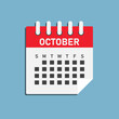 © corben_dallas - Vector template icon page calendar, month October