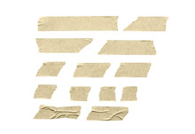 Strips Of Ripped  Textured Adhesive Kraft Paper