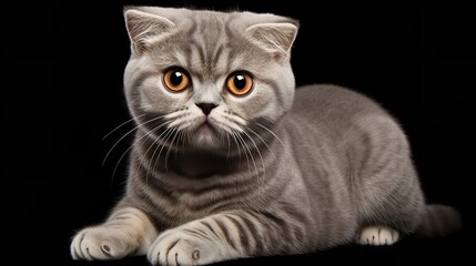 Sticker - Captivating Curls: Scottish Fold Cats in Elegance