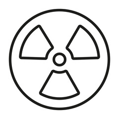 Radiation Hazard Sign. Symbol of radioactive threat alert.
