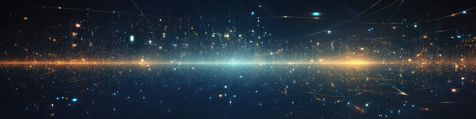 Big data sci-fi abstract light space stars background