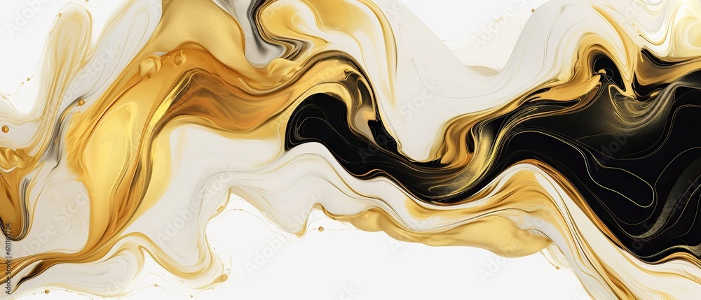 colorful black and gold abstract liquid marble texture background ...