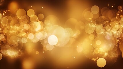 Sticker - Gold glitters background. shimmering blur spot lights Bokeh Shiny gold light background texture.