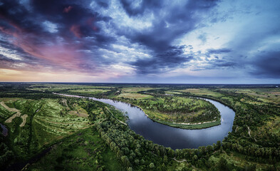 Wall Mural - Rural summer sunset