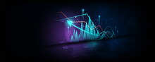 Abstract Background Image Showing Stock Market Graphs And Trading