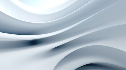 Wall Mural - abstract blue white background with soft shaped wavy architectural structure, 3d render, ai generate