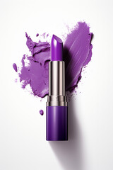 Sticker - Purple lipstick with sample texture example. AI generated.