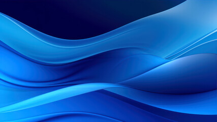Poster - abstract blue background with smooth lines and space for text or image generative ai