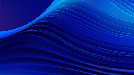 Poster - abstract blue background with some smooth lines generative ai