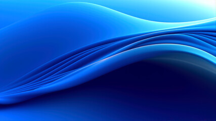 Poster - abstract blue background with some smooth lines generative ai