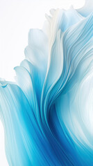 Poster - Abstract blue background with smooth lines and waves. Illustration. generative ai