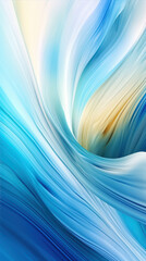 Poster - abstract background with smooth lines in blue, yellow and white colors generative ai