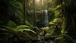Faszinierender Wasserfall: Abenteuer in der tropischen Regenwaldpracht - Generative AI