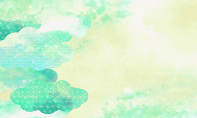 Naklejka na meble 緑　グリーン背景イラスト
