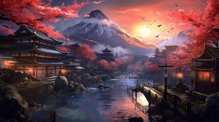 Wall Mural - japan fantasy style scene art