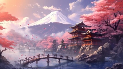 Wall Mural - japan fantasy style scene art