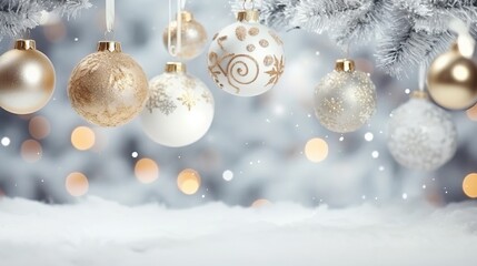christmas background with decorative holiday design elements. festive background with christmas orna