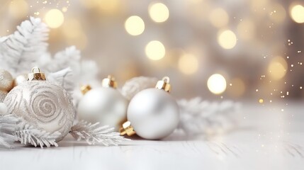 christmas background with decorative holiday design elements. festive background with christmas orna