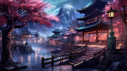 Wall Mural - japan fantasy style scene art