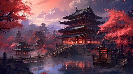 Wall Mural - japan fantasy style scene art