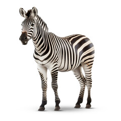 Wall Mural - Zebra on transparent png background
