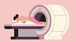 Medical Radiology Concept, Breast Cancer Screening and Diagnosis with Advanced MRI Scan Technology for Accurate Results on Female Patient, Vector Flat Illustration