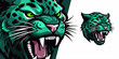 Sport and E-Sport Teams' Logo: Zombie Cheetah Mascot in Black and Green Illustration