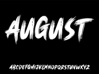 Fototapete - Ector the brush and elegant geometric shape font vector typeface alphabet typeset.