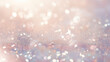 Glitzern. Glitzerhintergrund in pastellzarten Silber- und Weißtönen defokussiert. Weihnachten, Geburtstag, Feier, blaues, rosafarbenes, rosa leuchtendes Konzept. Generative KI 