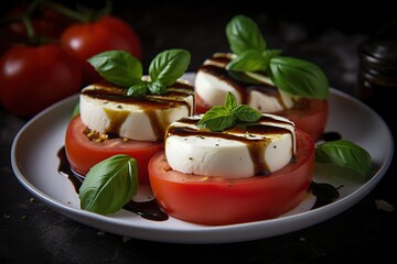 Canvas Print - caprese italian salad