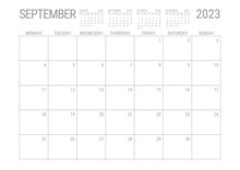 September Calendar 2023 Monthly Planner Printable A4 Monday Start