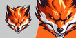 Aggressive Fire Fox Logo Mascot: Powerful Vector Graphic for Competitive Sport and E-Sport Teams