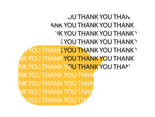 Wall Mural - Mutual appreciation concept with thank you phrases in speech bubble shapes. Dialog, thanksgiving, gratitude. Vector illustration isolated on white background