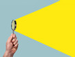 Leinwandbild Motiv Searching, enlarging with magnifying glass concept banner