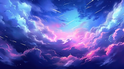 Wall Mural - stary night cosmos. universe science astronomy. colorful space galaxy cloud nebula. generative ai fo