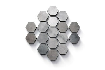 Aufkleber - hexagon isolated on white background. Generated by AI.