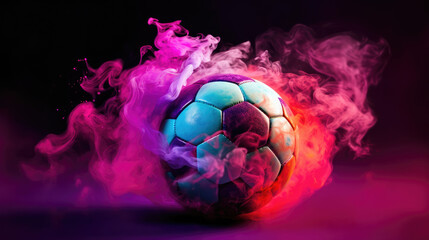 Ball soccer with smoke